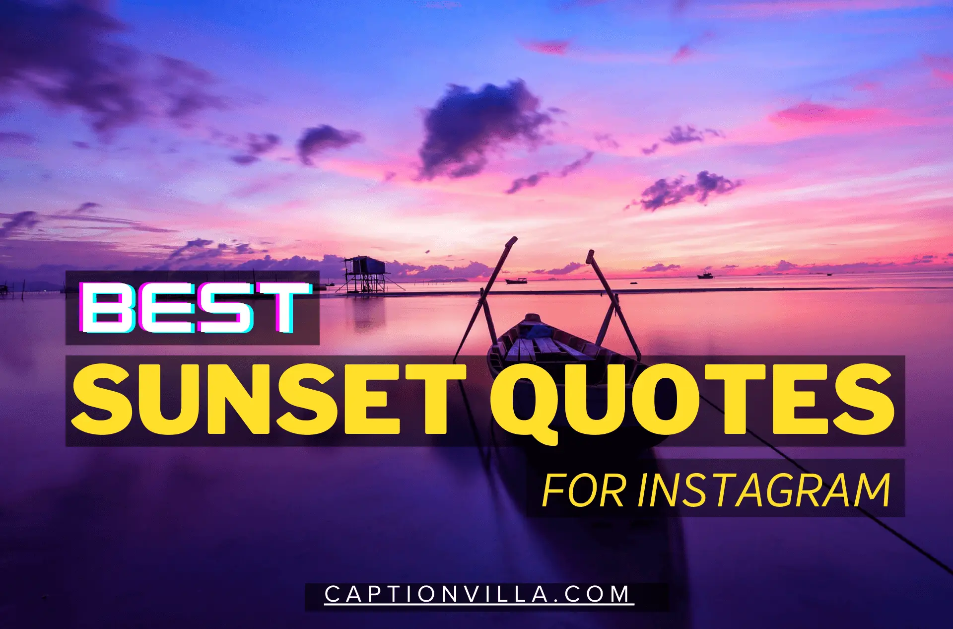 Best, catchy, cool,beautiful and beach sunset quotes for instagram, captionvilla.com