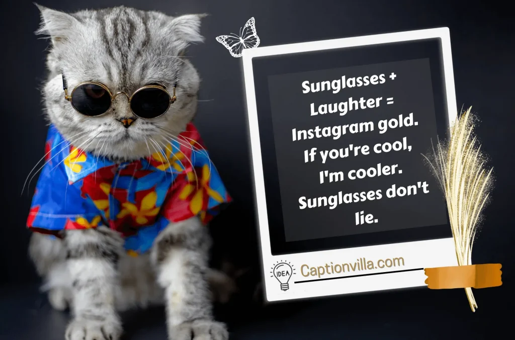 Funny Sunglasses Captions For Instagram