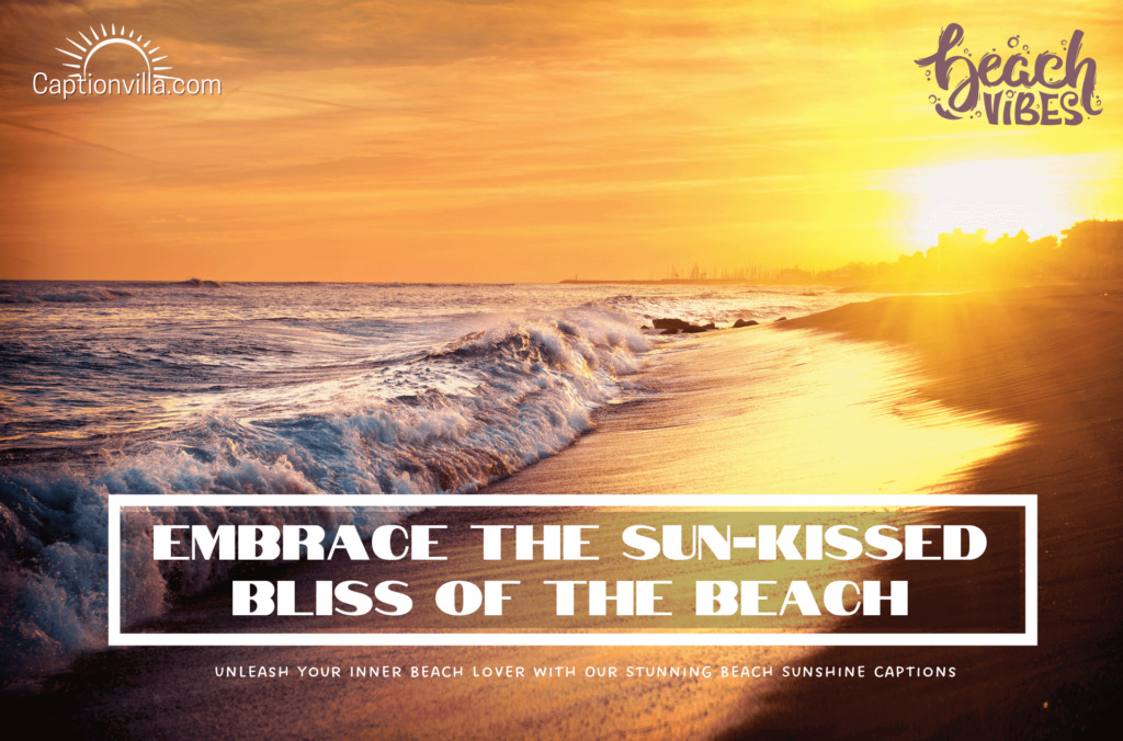A captivating visual representation of the beach, showcasing golden sunlight, serene waves, and a tranquil atmosphere. 