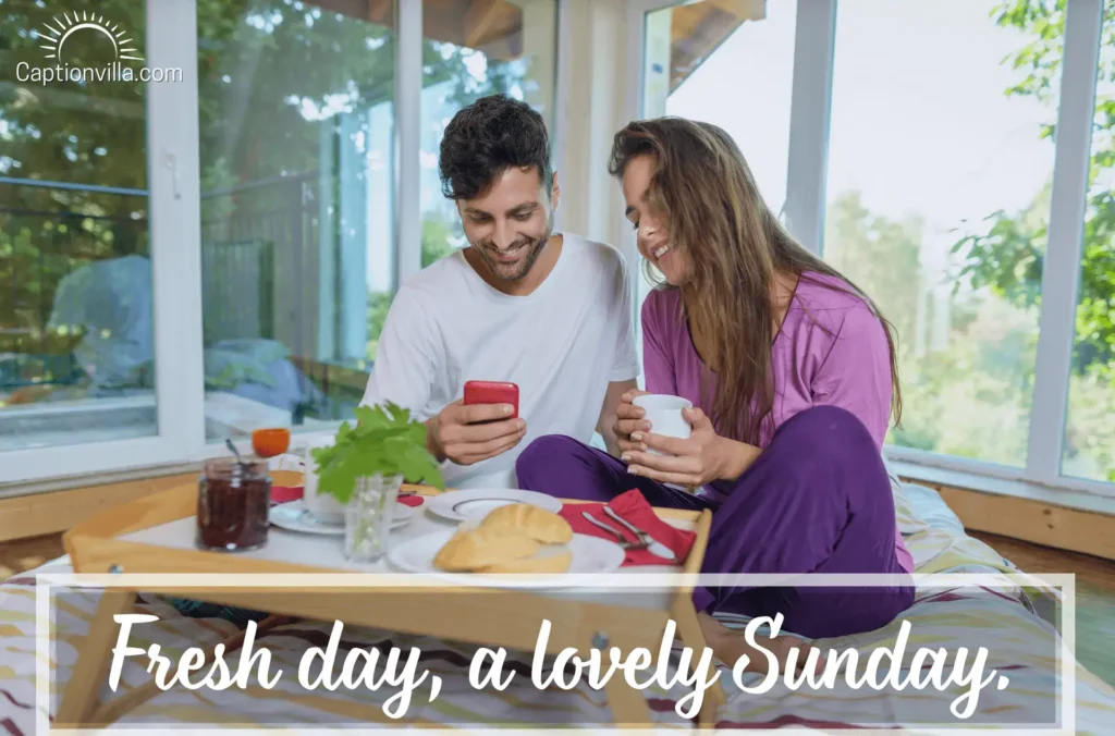 A couple looks happy in the morning of Sunday and having the Sunday Morning Captions For Instagram.