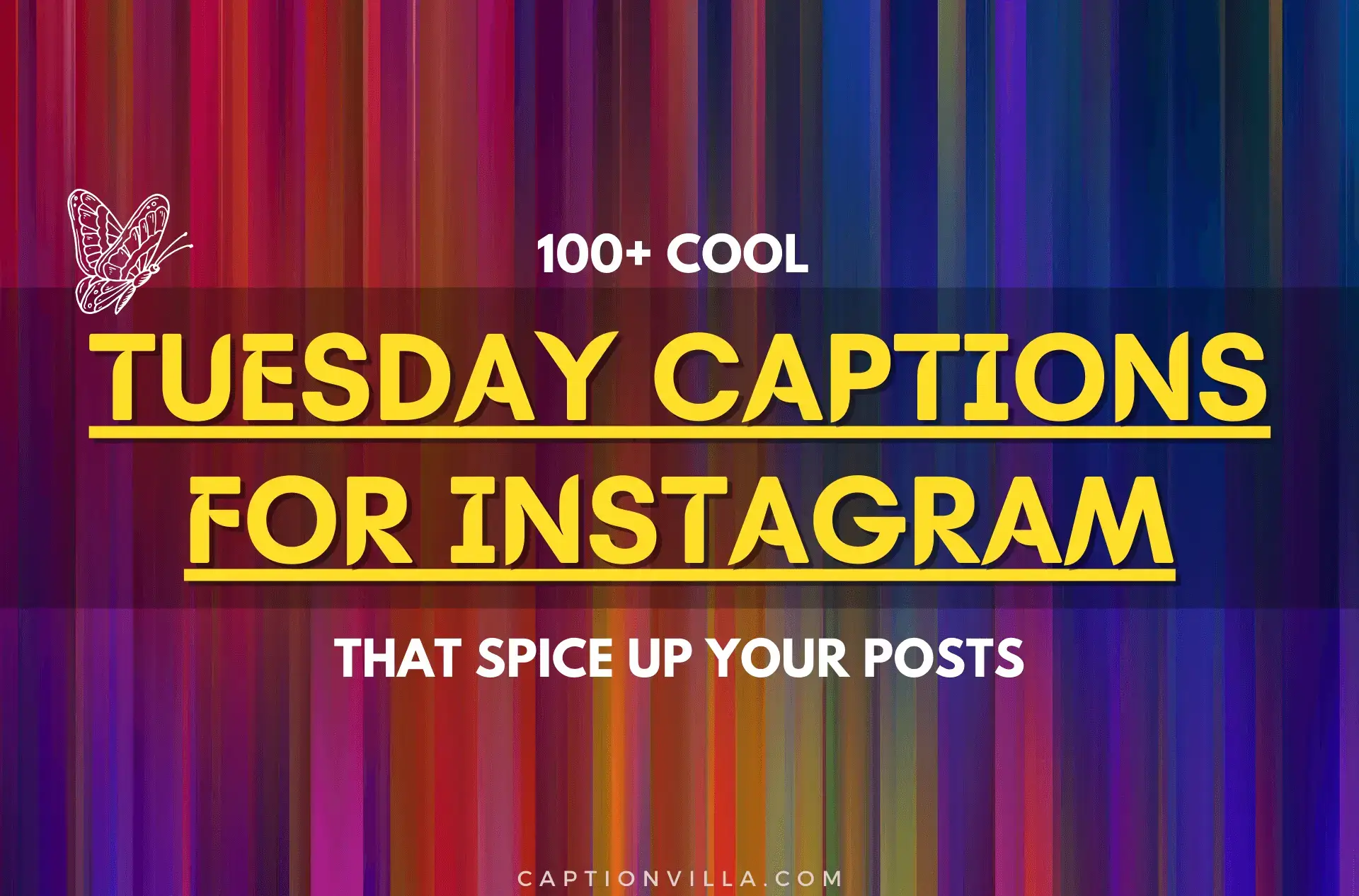 A colourful background is used as thumbnail of Cool Tuesday Captions For Instagram 2023.