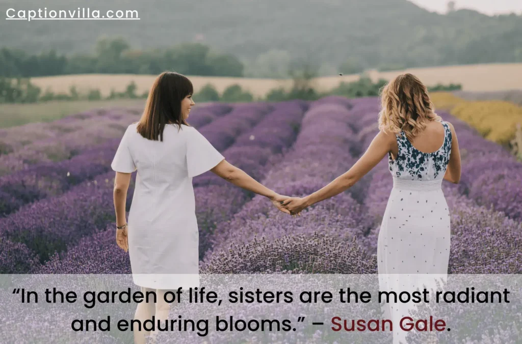 Sisters were in the garden and contain the Sister Quotes for Instagram.
