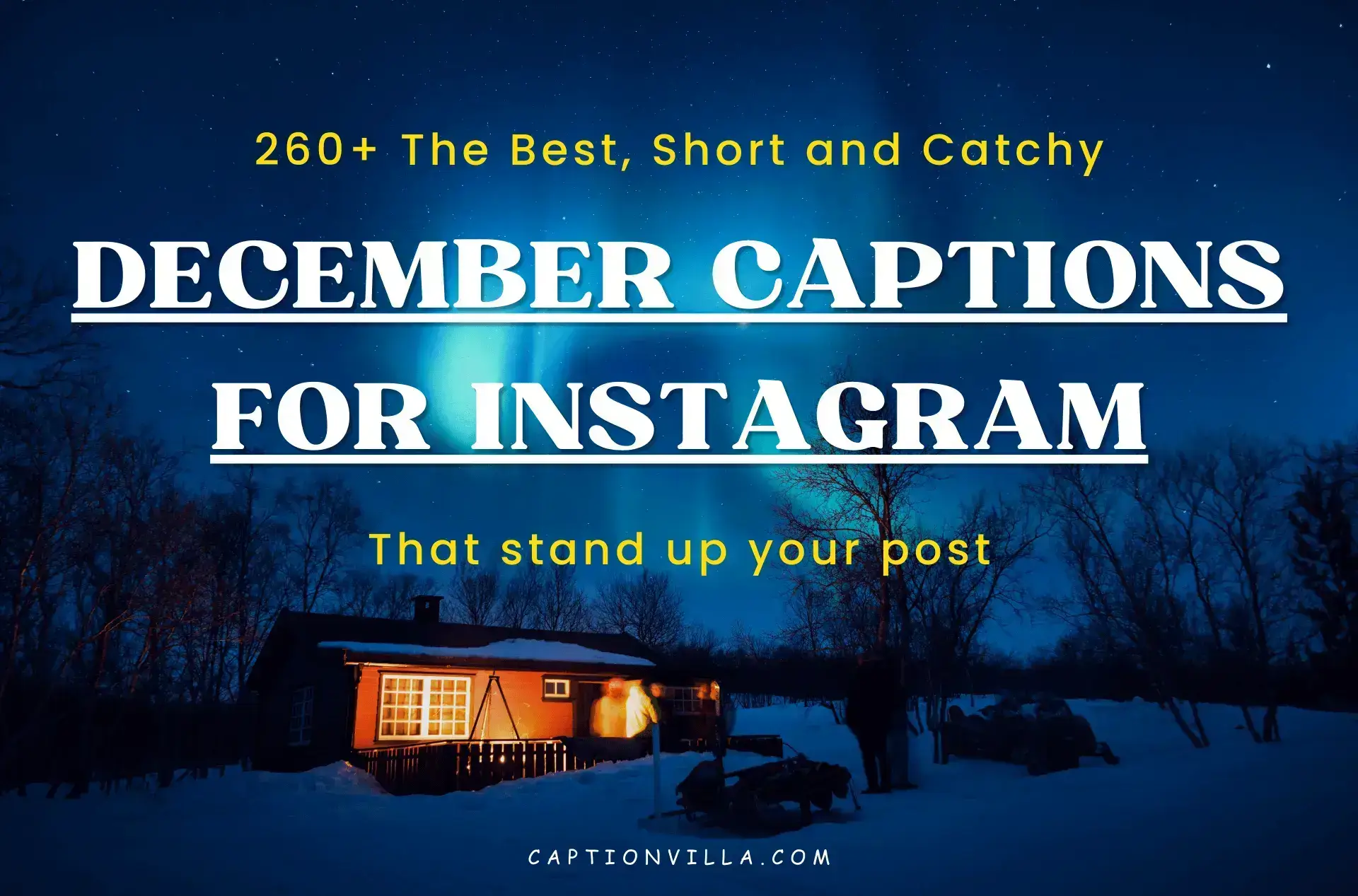 This image includes the title of December Captions for Instagram.