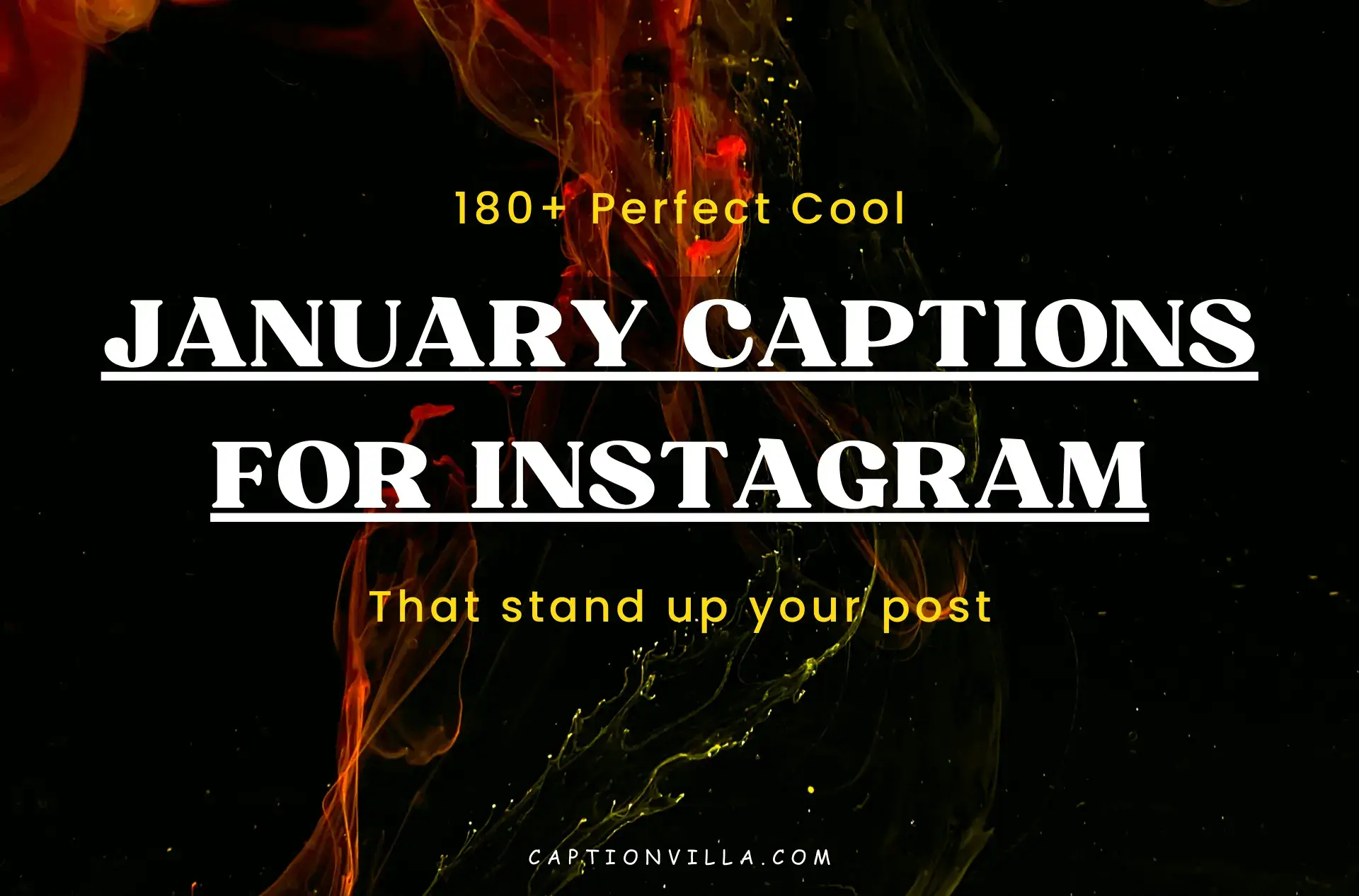 This image includes the title of January Captions for Instagram