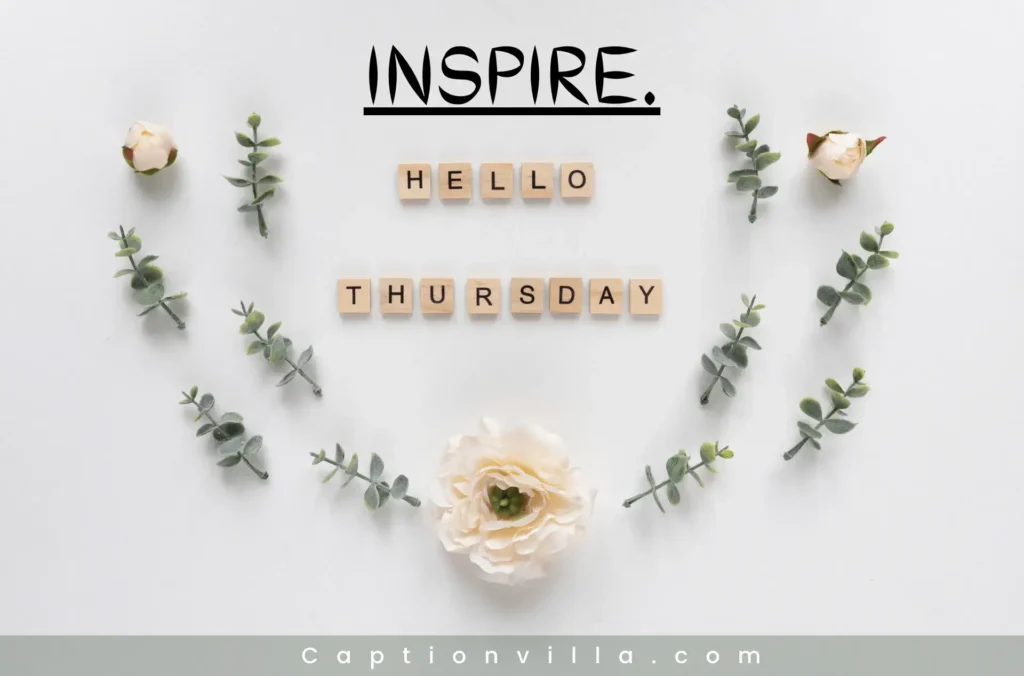 Inspire on this Thursday - One Word Captions for Thursday  