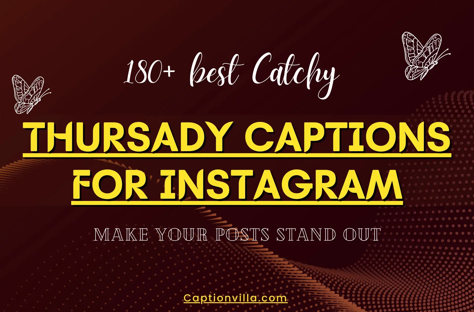Thumbnails of the best catchy captions and Thursday Captions for Instagram.