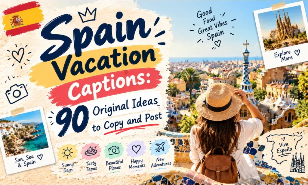 spain vacation captions