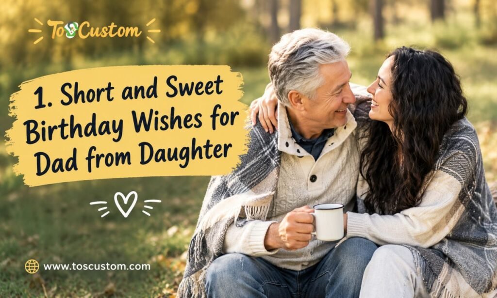 Happy dad captions featuring a heartwarming image of a father and daughter sharing a special moment outdoors.