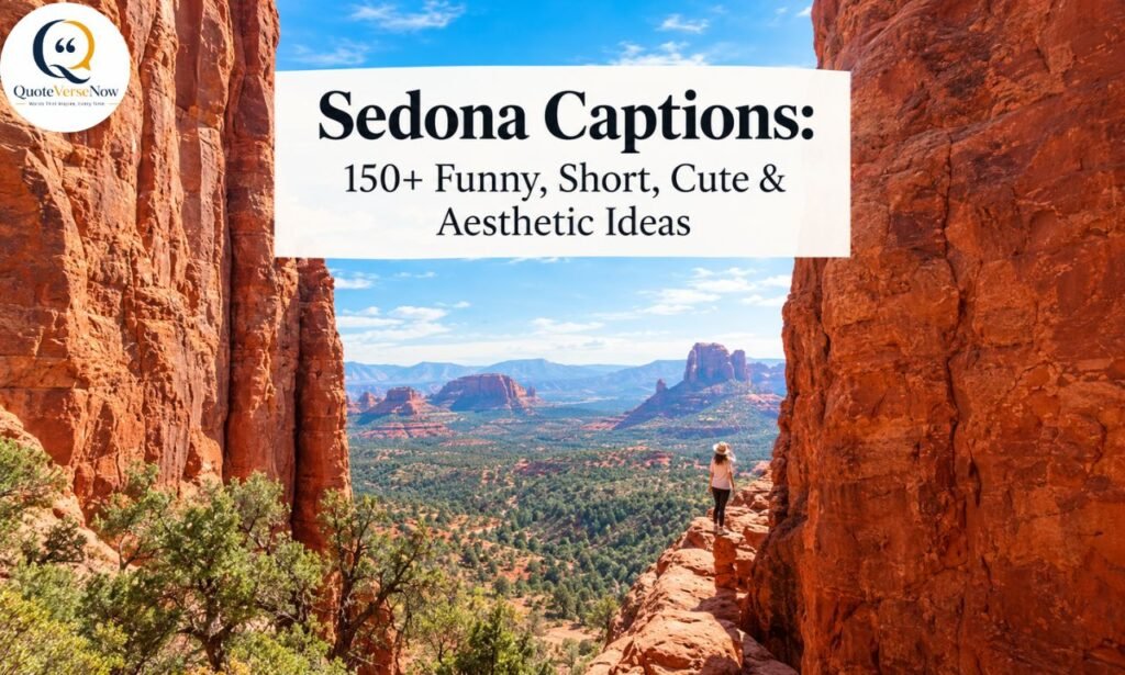 Sedona captions featured image with red rock canyon, scenic valley, and hiking view